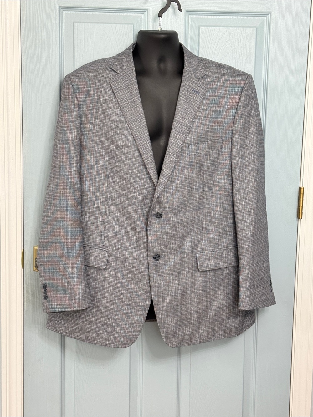 Reda 1865 Traceable Italian Wool Blazer Blue gray tan Tweed classic Fit‎ 46 R